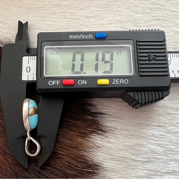 ❤️ Cotton Candy Kingman Turquoise Navajo Style Sterling 925 Pendant 1.02”L - Picture 8 of 13